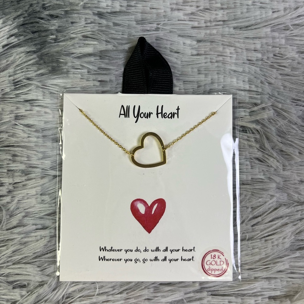 18K Gold dipped Heart Necklace